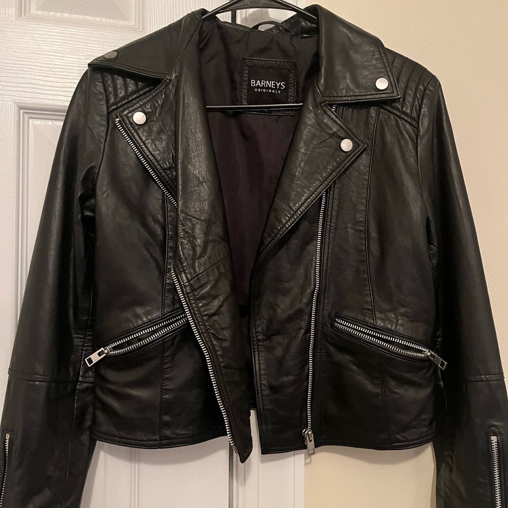 Barney’s leather jacket